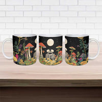 Skeleton Lovers Ceramic Mug Hippie Gothic Aesthetic - Wonder Print Shop