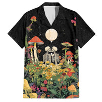 Skeleton Lovers Family Matching Short Sleeve Bodycon Dress and Hawaiian Shirt Hippie Gothic Aesthetic - Wonder Print Shop