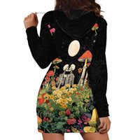 Skeleton Lovers Hoodie Dress Hippie Gothic Aesthetic - Wonder Print Shop