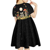 Skeleton Lovers Kid Short Sleeve Dress Hippie Gothic Aesthetic - Wonder Print Shop