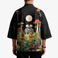 Skeleton Lovers Kimono Hippie Gothic Aesthetic - Wonder Print Shop