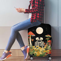 Skeleton Lovers Luggage Cover Hippie Gothic Aesthetic - Wonder Print Shop