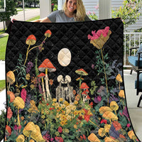 Skeleton Lovers Quilt Hippie Gothic Aesthetic - Wonder Print Shop