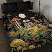 Skeleton Lovers Quilt Bed Set Hippie Gothic Aesthetic - Wonder Print Shop
