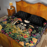 Skeleton Lovers Quilt Bed Set Hippie Gothic Aesthetic - Wonder Print Shop