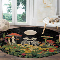 Skeleton Lovers Round Carpet Hippie Gothic Aesthetic - Wonder Print Shop