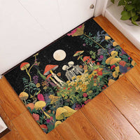 Skeleton Lovers Rubber Doormat Hippie Gothic Aesthetic - Wonder Print Shop