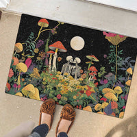 Skeleton Lovers Rubber Doormat Hippie Gothic Aesthetic - Wonder Print Shop