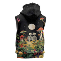 Skeleton Lovers Sleeveless Zip Hoodie Hippie Gothic Aesthetic - Wonder Print Shop