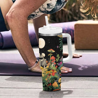 Skeleton Lovers Tumbler With Handle Hippie Gothic Aesthetic - Wonder Print Shop