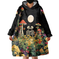 Skeleton Lovers Wearable Blanket Hoodie Hippie Gothic Aesthetic - Wonder Print Shop