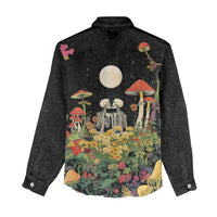 Skeleton Lovers Women Casual Shirt Hippie Gothic Aesthetic - Wonder Print Shop