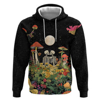Skeleton Lovers Zip Hoodie Hippie Gothic Aesthetic - Wonder Print Shop