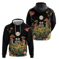 Skeleton Lovers Zip Hoodie Hippie Gothic Aesthetic - Wonder Print Shop