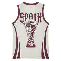 Custom World Football 2026 Spain Basketball Jersey Come On Spain Beige Version