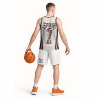 Custom World Football 2026 Spain Basketball Jersey Come On Spain Beige Version