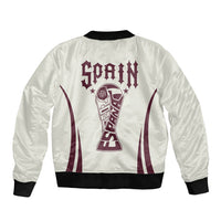 Custom World Football 2026 Spain Bomber Jacket Come On Spain Beige Version