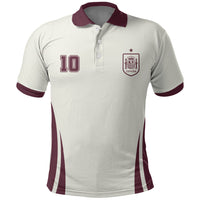 Custom World Football 2026 Spain Polo Shirt Come On Spain Beige Version