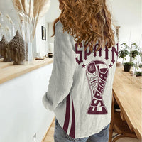 Custom World Football 2026 Spain Women Casual Shirt Come On Spain Beige Version