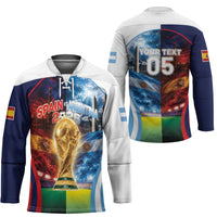 Custom Spain Argentina 2026 World Football Hockey Jersey Go For Glory