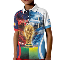 Custom Spain Argentina 2026 World Football Kid Polo Shirt Go For Glory