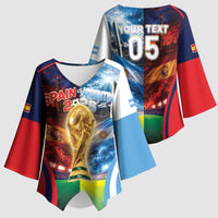 Custom Spain Argentina 2026 World Football Kimono Sleeve Blouse Go For Glory