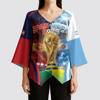 Custom Spain Argentina 2026 World Football Kimono Sleeve Blouse Go For Glory