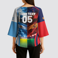 Custom Spain Argentina 2026 World Football Kimono Sleeve Blouse Go For Glory