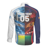 Custom Spain Argentina 2026 World Football Long Sleeve Button Shirt Go For Glory
