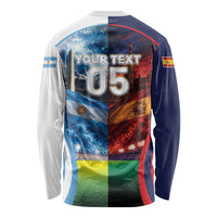 Custom Spain Argentina 2026 World Football Long Sleeve Shirt Go For Glory