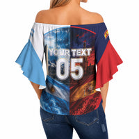 Custom Spain Argentina 2026 World Football Off Shoulder Wrap Waist Top Go For Glory