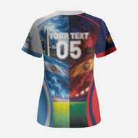 Custom Spain Argentina 2026 World Football Scrub Top Go For Glory