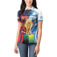 Custom Spain Argentina 2026 World Football Women Polo Shirt Go For Glory