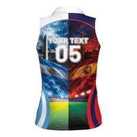 Custom Spain Argentina 2026 World Football Women Sleeveless Polo Shirt Go For Glory