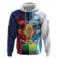 Custom Spain Argentina 2026 World Football Zip Hoodie Go For Glory