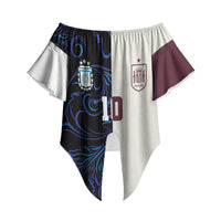 Custom Argentina Espana Off Shoulder Wrap Waist Top 2026 World Final Football