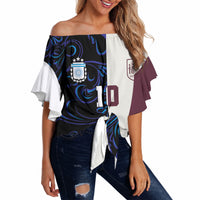 Custom Argentina Espana Off Shoulder Wrap Waist Top 2026 World Final Football