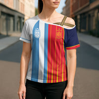 Custom Argentina Espana 2026 World Final Football Cross Shoulder Shirt Come On Boys
