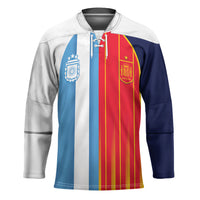 Custom Argentina Espana 2026 World Final Football Hockey Jersey Come On Boys