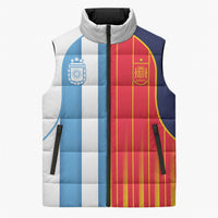 Custom Argentina Espana 2026 World Final Football Sleeveless Puffer Jacket Come On Boys