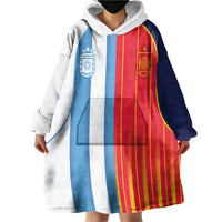 Custom Argentina Espana 2026 World Final Football Wearable Blanket Hoodie Come On Boys