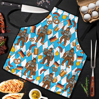 Funny Bigfoot Oktoberfest Apron Sasquatch Beer Pretzel Bavarian - Wonder Print Shop