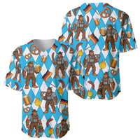 Funny Bigfoot Oktoberfest Baseball Jersey Sasquatch Beer Pretzel Bavarian - Wonder Print Shop