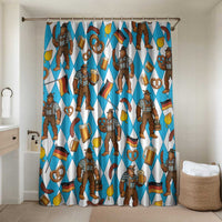 Funny Bigfoot Oktoberfest Bathroom Set Sasquatch Beer Pretzel Bavarian - Wonder Print Shop