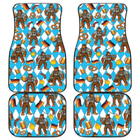 Funny Bigfoot Oktoberfest Car Mats Sasquatch Beer Pretzel Bavarian - Wonder Print Shop