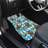Funny Bigfoot Oktoberfest Car Mats Sasquatch Beer Pretzel Bavarian - Wonder Print Shop