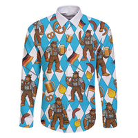 Funny Bigfoot Oktoberfest Family Matching Mermaid Dress and Hawaiian Shirt Sasquatch Beer Pretzel Bavarian - Wonder Print Shop