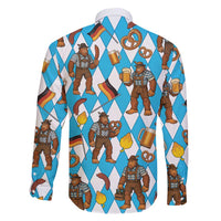 Funny Bigfoot Oktoberfest Family Matching Off Shoulder Maxi Dress and Hawaiian Shirt Sasquatch Beer Pretzel Bavarian - Wonder Print Shop