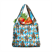 Funny Bigfoot Oktoberfest Grocery Bag Sasquatch Beer Pretzel Bavarian - Wonder Print Shop