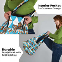 Funny Bigfoot Oktoberfest Grocery Bag Sasquatch Beer Pretzel Bavarian - Wonder Print Shop